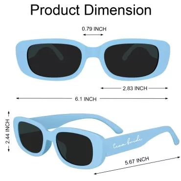 LotsBuyLots 10 Pack Retro Rectangle Sunglasses Wom...