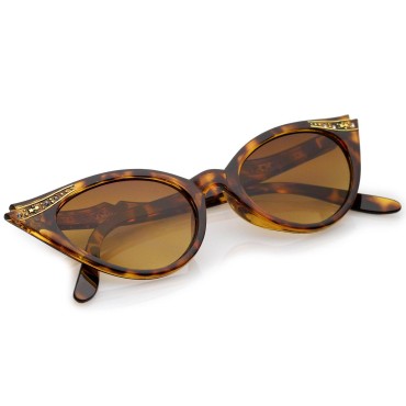 zeroUV 50s Vintage Cat Eye Sunglasses for Women UV...