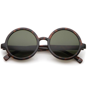 zeroUV Trendy Round Retro Sunglasses for Women, UV...