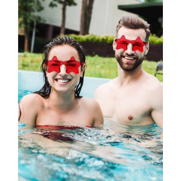 YWL 20 Pack Red Star Sunglasses Bulk Colorful Riml...