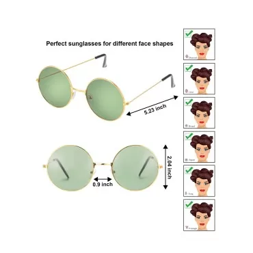 Blulu 28 Pairs Round Hippie Sunglasses Colored Dis...