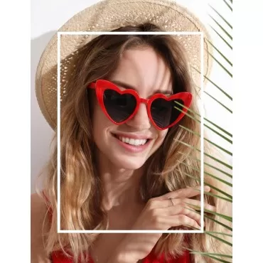 LOHO MAGICA Women Fashion Heart Sunglasses 12 Pack...