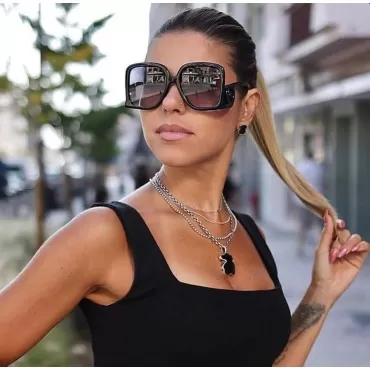 BCUYCF Personalized Large Frames Sunglasses, Fashi...