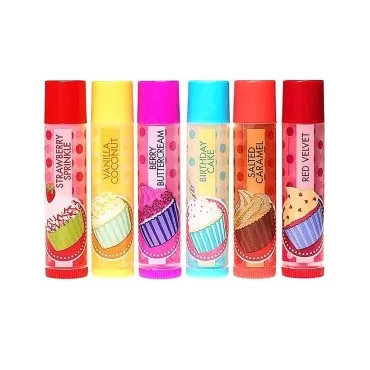 Lip Smacker Cupcake Lover's Lip Gloss Collection in Zipper Bag Set, 6 Count
