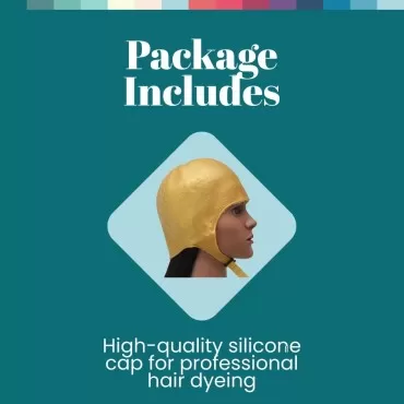 Dompel Silicone Hair Highlighting Cap - Type Athenas | Model 401-SA | Gold | Salon-Quality for All Hair Types (2 PCS)