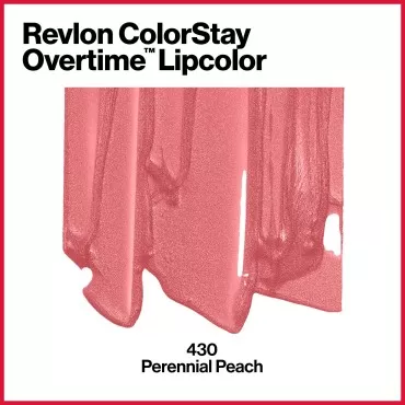 Revlon Liquid Lipstick with Clear Lip Gloss, ColorStay Overtime Lipcolor, Dual Ended with Vitamin E, 410 Perennial Peach, 0.07 Fl Oz