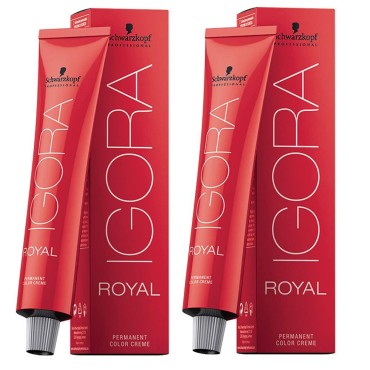 Schwarzkopf Igora Royal 8-00 Light Blonde Natural Extra Permanent Hair Colors and M Hair Designs Tint Brush/Comb (Bundle 3 items)