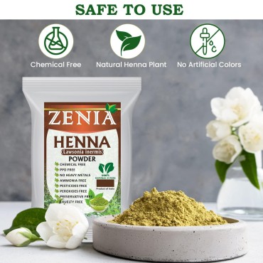 Zenia 100% Pure & Natural Henna Powder (Lawsonia I...