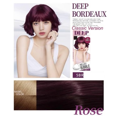Korea Hello Bubble Hair Dyeing Kit - Vanilla Mermaid Rose Colors for At-Home Hair Coloring!