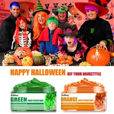 6 Colors Temporary Hair Color for Kids,Hair Wax Co...