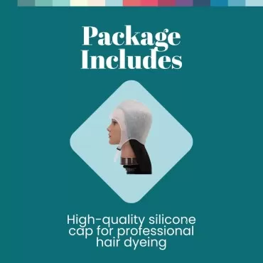 Dompel Silicone Athenas Highlight Hair Caps for Salon-Quality Highlights | Suitable for All Hair Types | White | Model 400-SA (2 PCS)