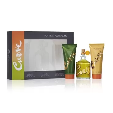 Curve for Men 3 Piece Fragrance Gift Set, Shower G...