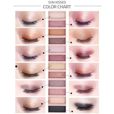 12-Color Nude Eyeshadow Palette - Natural Nude Mat...