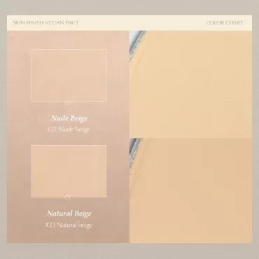 IPKN Skin Finish Vegan Pact | Face Powder Makeup & Finishing Powder (#23 Natural Beige)
