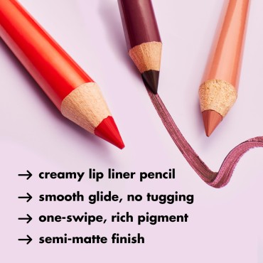e.l.f. Cream Glide Lip Liner, Highly-Pigmented Pen...