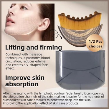 1/2 PCS Lymphatic Contour Face Brush for Sculpting...