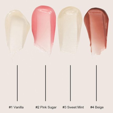 4 PCS Summer Lip Balm Tinted Lip Butter Balm - Con...