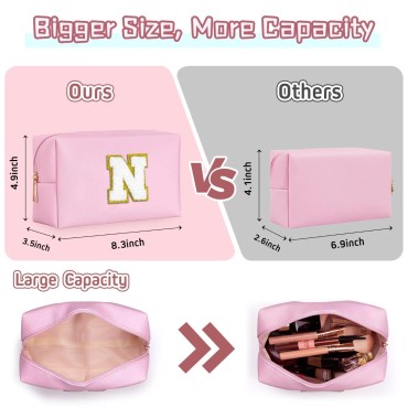 TOPEAST Initial Makeup Bag, Birthday Gifts for 4 5...