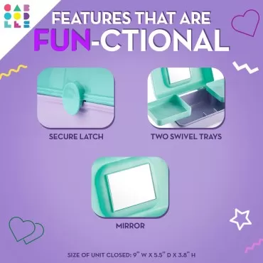 Caboodles Pretty in Petite Makeup Box, Two-Tone La...