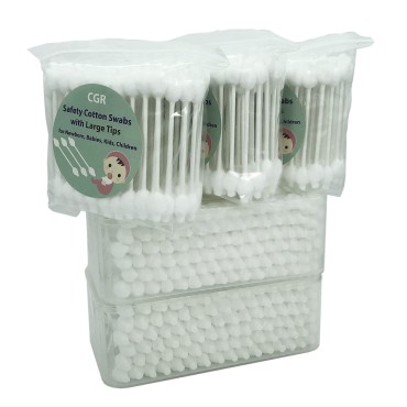 400pcs CGR Baby Safety Cotton Swabs with Large Tip...
