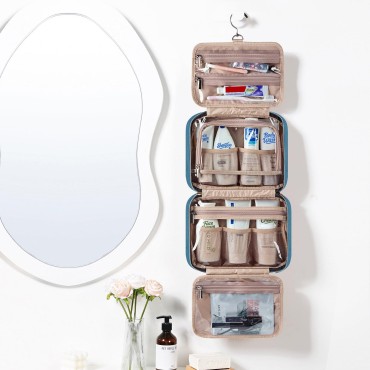 NISHEL Travel Toiletry Bag for women, Portable Han...