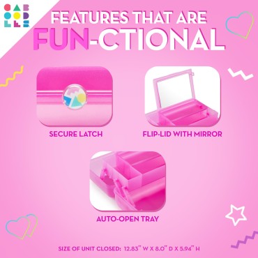 Caboodles On-The-Go Girl Makeup Box, Hot Pink Spar...