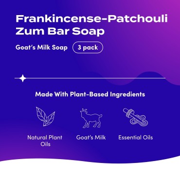 Zum Indigo Wild Goat's Milk Soap Bar - Bar Soap fo...