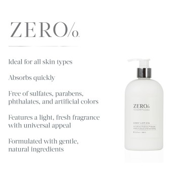 Zero% Unisex Body Lotion - 15.5oz - Light and fres...