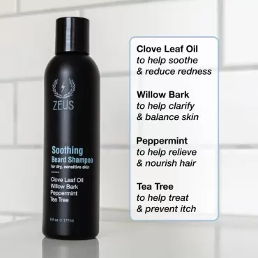 ZEUS Soothing Beard Shampoo for Men, Specialized F...