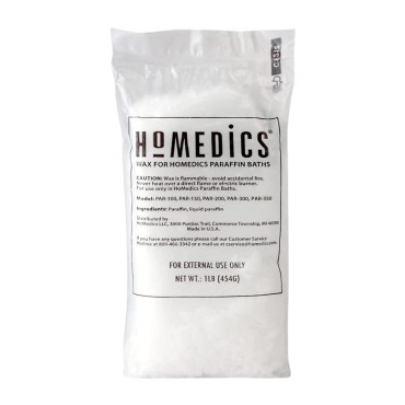HoMedics ParaSpa Paraffin Wax Refill | Two 1-Pound Packages - 100% Pure Paraffin Wax | 16 Oz (Pack of 2)| Unscented, No Dyes | Moisturize & Soften Sensitive Skin