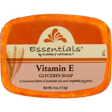 Clearly Natural Essentials Glycerine Soap Bar, Vitamin E, 4 Oz