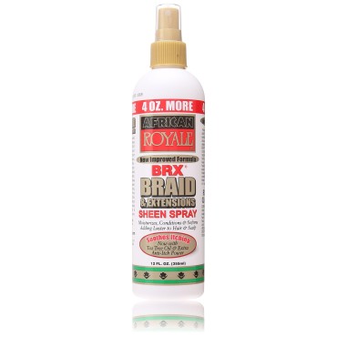 BB African Royale BRX Braid and Extensions Sheen Spray, 12 oz.