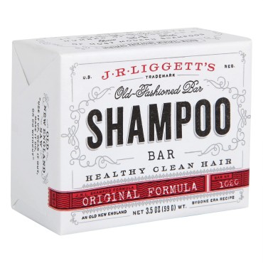 J·R·LIGGETT'S All-Natural Shampoo Bar, Original Formula - Supports Strong and Healthy Hair - Nourish Follicles with Antioxidants and Vitamins - Detergent and Sulfate-Free, One, 3.5 Ounce Bar