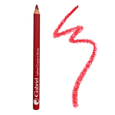 Gabriel Cosmetics Classic Lip Liner (Red - Cherry Red/Cool), Classic Lipliner, Natural, Paraben Free, Vegan, Gluten-free,Cruelty-free, Non GMO, High performance and long lasting, Infused with Jojoba Seed Oil and Aloe, 0.04 oz.