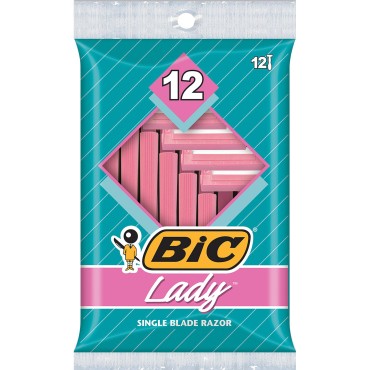 BIC Lady Shaver Women's Disposable Razor, 12 Count...
