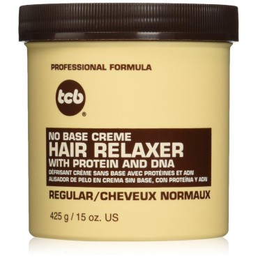 TCB No Base Creme Hair Relaxer, Regular, 15 Ounce...