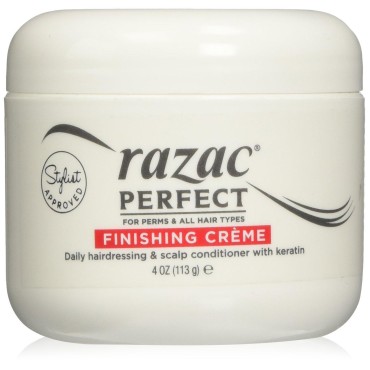 Razac Perfect for Perms Finishing Creme Daily Hairdressing and Scalp Conditioner, 4 Ounce