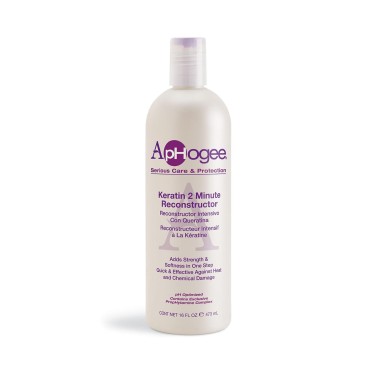 Keratin 2 Minute Reconstructor by ApHogee Moisturizing Conditioner to Repair Dry, Damaged Hair Fast in One Step