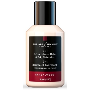 The Art of Shaving After-Shave Balm for Men - Face Moisturizer, Clinically Tested for Sensitive Skin, Sandalwood, 3.3 Ounce