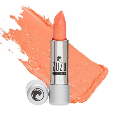 Zuzu Luxe Lip Color Lipstick (Sazerac - Pinkish Peach/Warm Pearl), Natural Ultra-Hydrating Lipstick, Paraben Free, Vegan, Gluten-free, Cruelty-free, Non GMO, 0.13 oz
