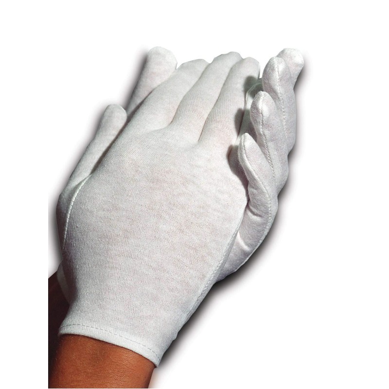 Cara Moisturizing Eczema 100% Premium Cotton Gloves, Medium, White, 1 Pair