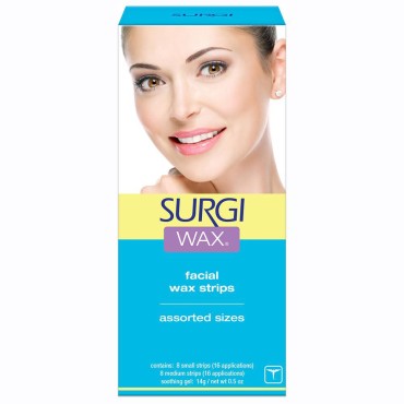 Surgi-wax Facial Honey Wax Strips For Face Upper Lip, Chin & Cheek