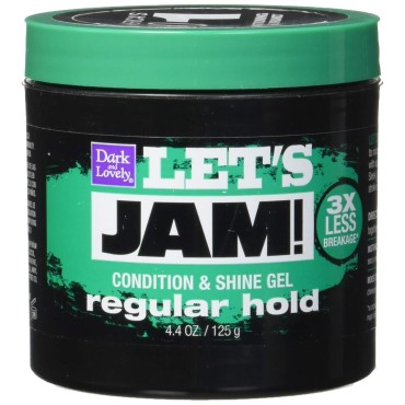 Soft Sheen Carson Lets Jam Condition & Shine Gel Regular Hold Jar (130ml), 4.4 Oz