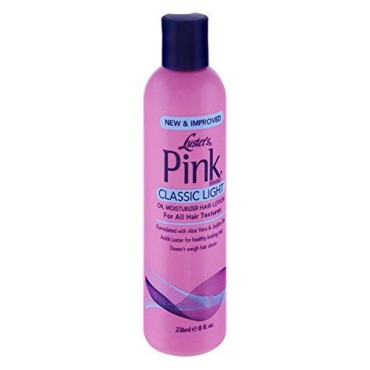 Luster's Pink Oil Moisturizer Hair Lotion Aloe Vera & Jojoba Oil, 8 Fl Oz