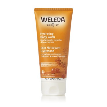 Weleda Hydrating Sea Buckthorn Body Wash, 6.8 Fluid Ounce, Gentle Plant Rich Cleanser with Sea Buckthorn and Sesame Oils