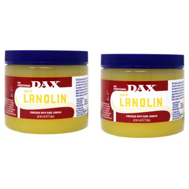 Dax Conditioner 100% Pure Lanolin 14 Ounce Jar (118ml) (2 Pack)