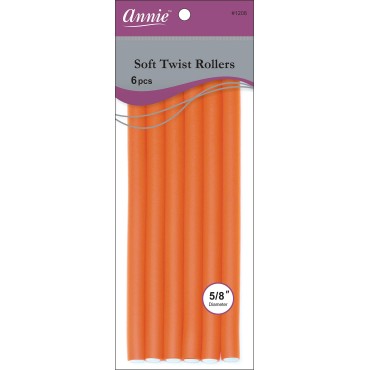 Annie 01208 Soft Twist Rollers, Orange, 6 Count