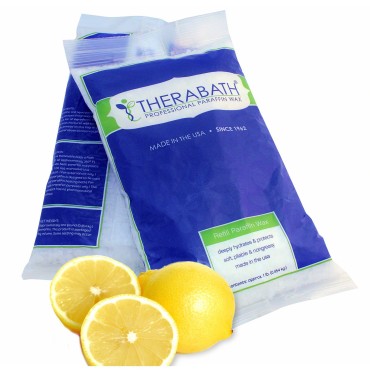 Therabath Paraffin Wax Refill - Thermotherapy - Use to Relieve Arthritis Discomfort, Stiff Muscles, & Dry Skin - For Hands, Feet, Body - Deeply Hydrates - Made in USA, 6 lb. Fresh Squeezed Lemon