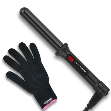 ENZO Milano 25mm (1 Inch) Analog Clipless Ceramic Curling Iron / Curling Wand
