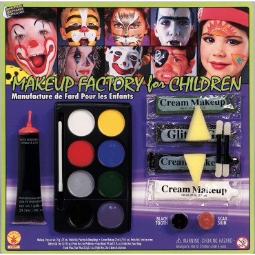 Makeup Factory for Children with Glitter, Fake Blood, Scar Wax and Black Tooth Wax
